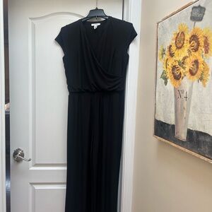 White House Black Market Black Cap Sleeve Cowl Neck jumpsuit.